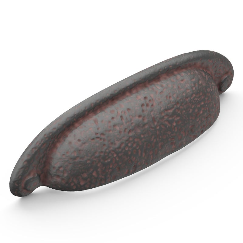 Hickory Hardware 1 Pack Solid Core Kitchen Cabinet Pull, Luxury Cabinet Handle, Hardware for Doors & Dresser Drawers, 3.78 Inch (96mm) Hole Center, Rustic Iron, Refined Rustic Collection - Image 2